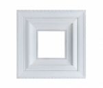 White Frame Of The Classical Style On White Background Stock Photo