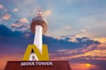 Seoul - March 27 : N Seoul Tower Located On Namsan Mountain In Central Seoul.photo Taken On March 27,2015 In Seoul,south Korea Stock Photo