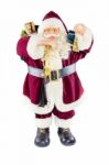 Standing Model Of Santa Claus Isolated On White Background Stock Photo