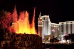 Las Vegas, Nevada/usa - August 3 : Volcano At The Mirage Hotel L Stock Photo