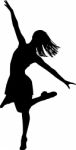female Silhouette Dancer Stock Photo