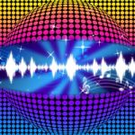 Music Disco Ball Background Means Soundwaves And Partying
 Stock Photo