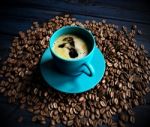 Coffee Cup And Beans 3d Rendering Stock Photo