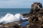 View Of The Jurassic Coastline In Dorset Stock Photo