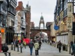 Chester, Cheshire/uk - October 10 : Chester City Centre In Chesh Stock Photo