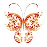 Floral Butterfly Stock Photo