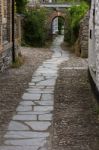 Old Street In Port Isaac Stock Photo