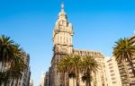 Salvo Palace, Independence Square, A National Icon, Montevideo, Stock Photo