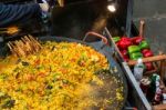 London - November 3 : Paella For Sale In Covent Garden  London O Stock Photo