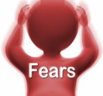 Fears Man Means Worries Anxieties And Concerns Stock Photo