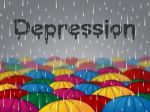 Depression Rain Indicates Lost Hope And Anxiety Stock Photo