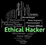 Ethical Hacker Indicates Out Sourcing And Attack Stock Photo