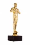 Oscar - Golden Trophy Stock Photo