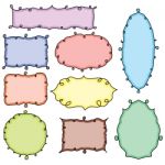 Collection Of Hand Drawn Doodle Frames Set Stock Photo