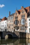 Bridge Over A Canal In Bruges Stock Photo