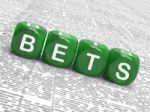 Bets Dice Show Gambling Chance Or Sweep Stake Stock Photo