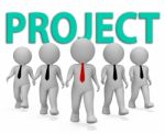 Project Businessmen Indicates Scheme Programme 3d Rendering Stock Photo