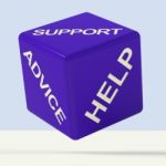 Support Advice And Help Dice Stock Photo
