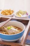 Khao Soi Curry Noodle Northern Thai Traditional Food Stock Photo