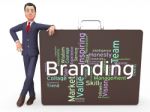 Branding Words Indicates Wordcloud Brands And Store Stock Photo