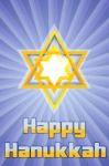 Happy Hanukkah With Star Of David Stock Photo