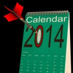 2014 Calendar Shows Business Schedule And Plan Stock Photo