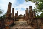 Wat Jedi Jed Teaw Temple In Sukhothai Province, Thailand Stock Photo