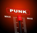 Punk Music Means Track Remix And Frequency Stock Photo
