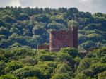 View Of Peckforton Castle From Beeston Castle Stock Photo