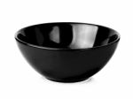 Black Bowl Isolated On A White Background Stock Photo