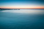 Breakwater Sunset Stock Photo