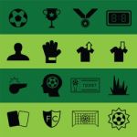 Soccer Flat Icon  Illustration Stock Photo