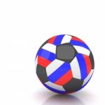 Russia Soccer Ball Isolated White Background Stock Photo