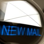 New Mail Postage Means Unread Email Or Message Stock Photo