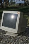 Obsolete And Heavy Ctr Monitor Stock Photo