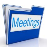 Meetings File Means Gathering Administration And Binder Stock Photo
