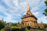 Holy Pagoda In Chalong Temple, Phuket, Thailand Stock Photo