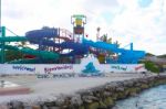 Palm Island Resort Waterpark In Aruba Stock Photo