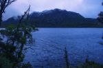 Cradle Mountain In Tasmania On A Cloudy Day Stock Photo