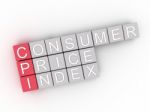 3d  Cpi (consumer Price Index) Word Cloud Concept Stock Photo