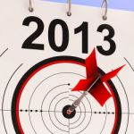 2013 Target Means Business Plan Forecast Stock Photo
