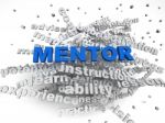 3d Image Mentor  Issues Concept Word Cloud Background Stock Photo