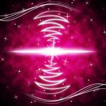 Pink Brightness Background Means Stars And Jagged Lines Stock Photo