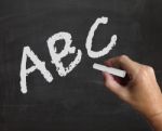 Abc Word Represents Alphabet Letters And Kindergarden Stock Photo