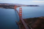 Golden Gate Bridge Aerial View Stock Photo