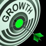Growth Means Get Better, Bigger And Developed Stock Photo