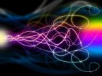 Squiggles Background Means Swirly Lines At Night
 Stock Photo