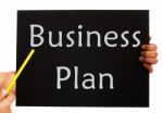 Business Plan On Blackboard Stock Photo