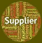 Supplier Word Indicates Wholesale Supply And Wordclouds Stock Photo