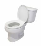 Ceramic Toilet Isolated On White Background Stock Photo